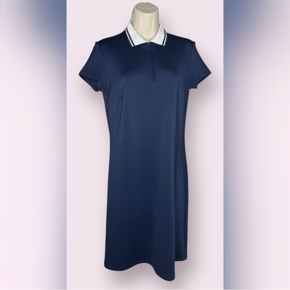 J.McLaughlin | Montclair Polo Dress 
Navy Blue White Collar